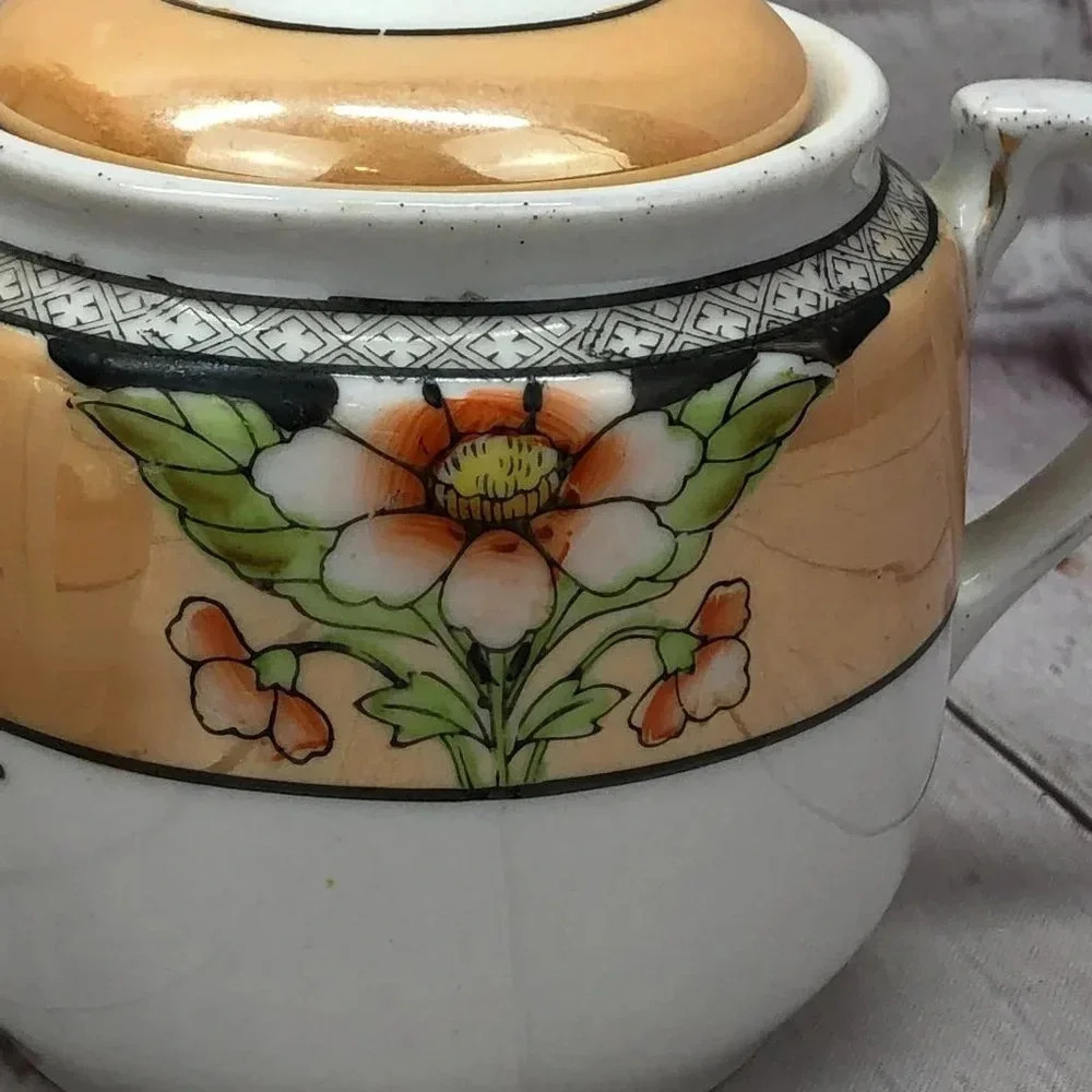 vintage noritake hand painted cream and sugar set - Picture 5 of 8